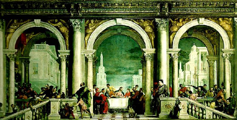 Paolo  Veronese feast in the house of levi France oil painting art
